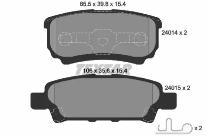 Запчасти для ТО TEXTAR для JEEP COMPASS (MK49) 2.4 4x4