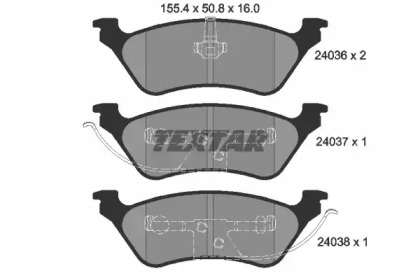 Запчасти для ТО TEXTAR для DODGE CARAVAN (RG_) 3.3 AWD