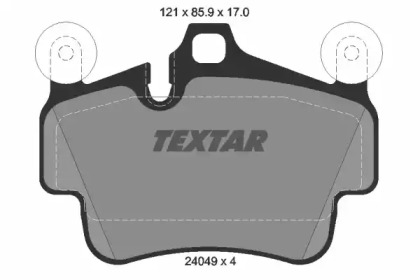 Запчасти для ТО TEXTAR для PORSCHE 911 Кабриолет (997) 3.8 Carrera 4S