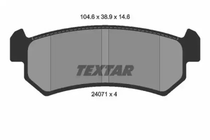 Тормозные колодки TEXTAR для CHEVROLET NUBIRA седан 2.0 D