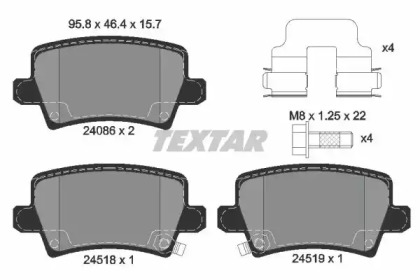 Тормозные колодки TEXTAR для HONDA CIVIC VIII Hatchback (FN, FK) Type R (FN2)
