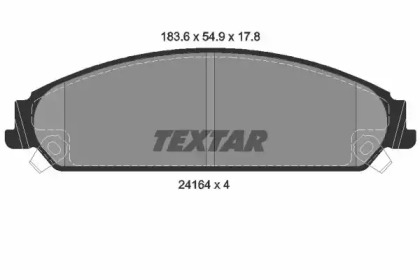 Тормозные колодки TEXTAR для DODGE CHALLENGER купе 5.7