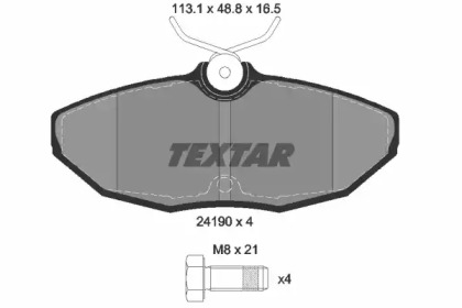 Тормозные колодки TEXTAR для JAGUAR S-TYPE (X200) 2.5 V6