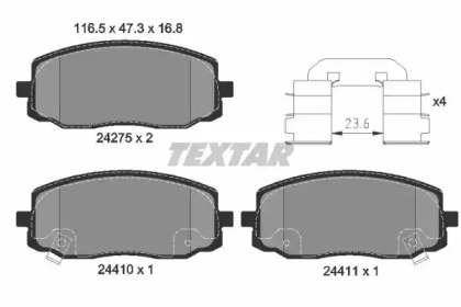 Запчасти для ТО TEXTAR для KIA PICANTO (BA) 1.1 CRDi