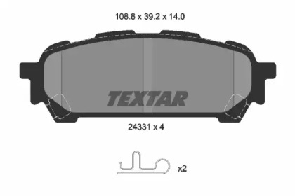 Дополнительные работы TEXTAR для SUBARU IMPREZA седан (GD) 2.0 i AWD