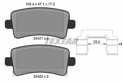 Дополнительные работы TEXTAR для CHEVROLET MALIBU (V300) 2.0 D