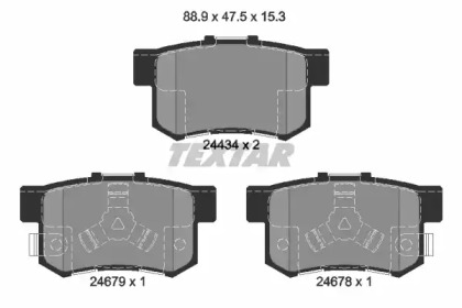 Тормозные колодки TEXTAR для HONDA ACCORD VIII универсал (CW) 2.2 i-DTEC (CW3)