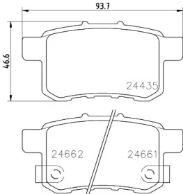 Тормозные колодки TEXTAR для HONDA ACCORD VIII универсал (CW) 2.2 i-DTEC (CW3)