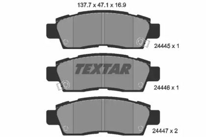 Тормозные колодки TEXTAR для CHEVROLET TRAILBLAZER (KC_) 4.2 AWD