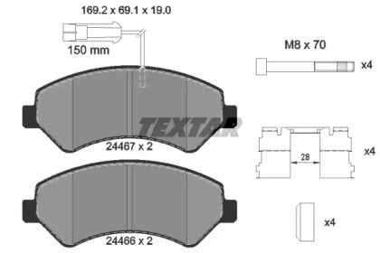 Запчасти для ТО TEXTAR для PEUGEOT BOXER c бортовой платформой/ходовая часть 2.0 BlueHDi 160