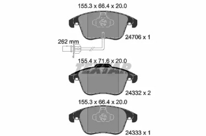 Дисковой тормозной механизм TEXTAR для AUDI A4 Avant (8K5, B8) 2.0 TDI quattro