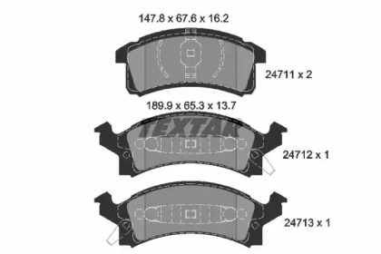Тормозные колодки TEXTAR для CHEVROLET CAVALIER купе 3.1