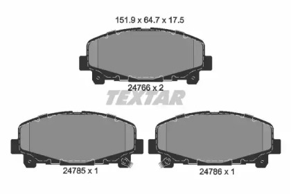Тормозные колодки TEXTAR для HONDA ACCORD VIII универсал (CW) 2.2 i-DTEC (CW3)