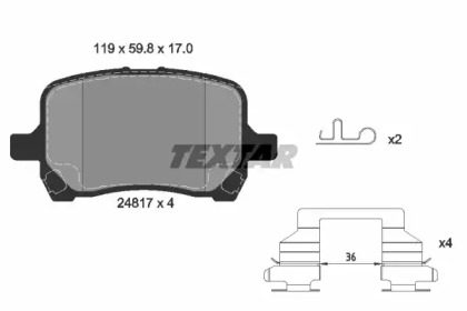 Дисковой тормозной механизм TEXTAR для CHEVROLET HHR 2.4
