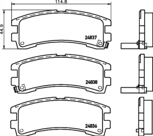 Дополнительные работы TEXTAR для NISSAN TERRANO I (WD21) 2.4 i 4WD