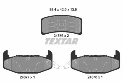 Дисковой тормозной механизм TEXTAR для CHEVROLET LUMINA купе 2.5