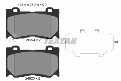 Дисковой тормозной механизм TEXTAR для NISSAN 370 Z Roadster (Z34) 3.7