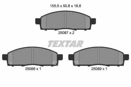 Тормозные колодки TEXTAR для NISSAN NV200 / EVALIA автобус 1.5 dci (M20, M20M)