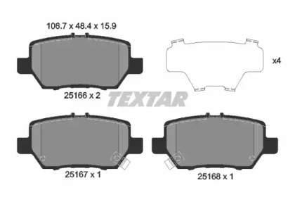 Дисковой тормозной механизм TEXTAR для HONDA LEGEND IV (KB_) 3.5 V6 4WD (KB1)