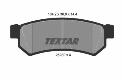 Тормозные колодки TEXTAR для CHEVROLET NUBIRA седан 2.0 D