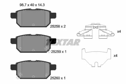 Запчасти для ТО TEXTAR для SUZUKI VITARA (LY) 1.4 T AllGrip (APK 414)