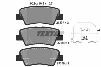 Дисковой тормозной механизм TEXTAR для KIA CEE'D (JD) 1.4 MPI
