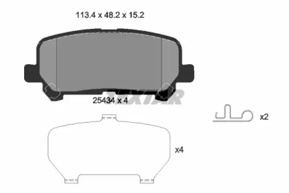 Тормозные колодки TEXTAR для HONDA PILOT 3.5 4WD