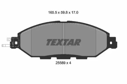 Тормозные колодки TEXTAR для NISSAN MURANO III (Z52_) 3.5 V6