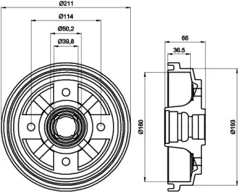 Барабанный тормозной механизм TEXTAR для MAZDA 323 II (BD) 1.1