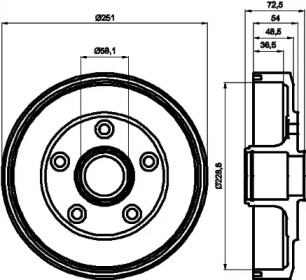 Барабанный тормозной механизм TEXTAR для MAZDA 626 III Hatchback (GD) 2.0 16V