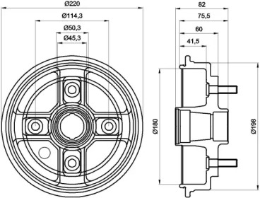 Тормозной барабан TEXTAR для NISSAN SUNNY I (B11) 1.7 D