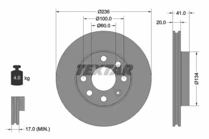 Дисковой тормозной механизм TEXTAR для CHEVROLET CORSA Пикап 1.4 GLS