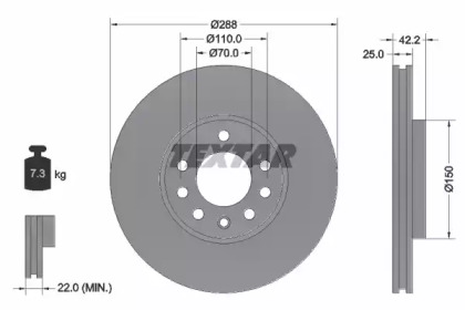 Дисковой тормозной механизм TEXTAR для SAAB 900 II Кабриолет 2.5 -24 V6
