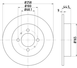 Тормозной диск TEXTAR для NISSAN SUNNY III Liftback (N14) 2.0 i 16V