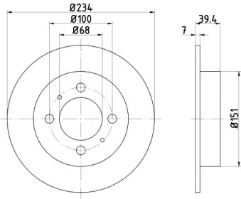 Дисковой тормозной механизм TEXTAR для NISSAN SUNNY III Liftback (N14) 2.0 D