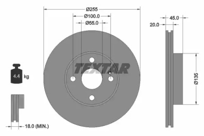 Дисковой тормозной механизм TEXTAR для MAZDA MX-5 I (NA) 1.8