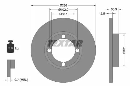 Дисковой тормозной механизм TEXTAR для CHEVROLET MATIZ (M200, M250) 1.0