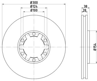 Тормозной диск TEXTAR для NISSAN PATHFINDER II (R50) 3.5 V6 4WD