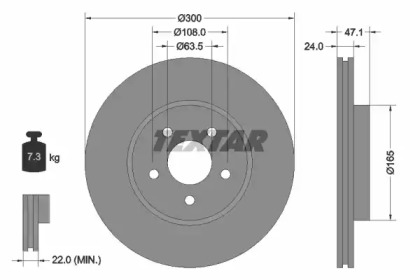Дисковой тормозной механизм TEXTAR для JAGUAR X-TYPE Estate (X400) 2.0 D