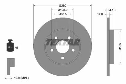 Дисковой тормозной механизм TEXTAR для JAGUAR X-TYPE Estate (X400) 2.0 D