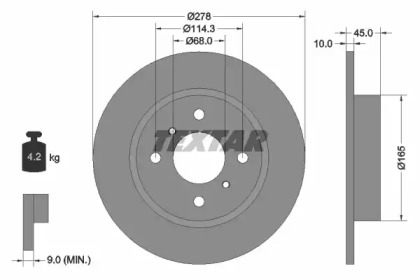 Дисковой тормозной механизм TEXTAR для NISSAN PRIMERA Traveller (WP11) 2.0 TD