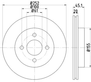 Дисковой тормозной механизм TEXTAR для NISSAN ALMERA I (N15) 2.0 D