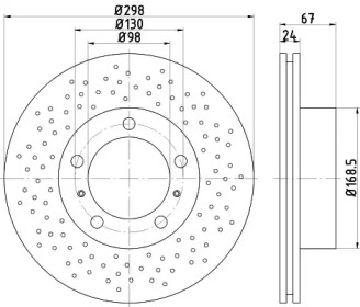 Дисковой тормозной механизм TEXTAR для PORSCHE BOXSTER (987) 2.7