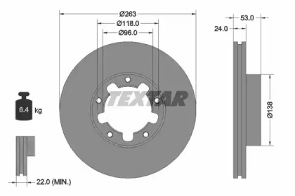 Дисковой тормозной механизм TEXTAR для NISSAN CABSTAR E (TL_, VL_) 125.35, 125.45 (TL0, VL0)