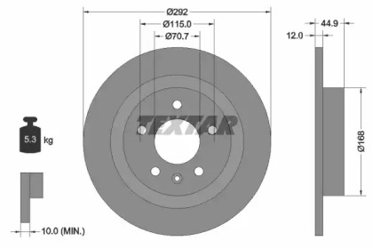 Дисковой тормозной механизм TEXTAR для CHEVROLET CRUZE Station Wagon (J308) 1.4