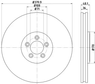 Тормозной диск TEXTAR для JAGUAR XK Кабриолет (X150) 5.0 XKR