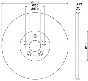 Тормозной диск TEXTAR для JAGUAR XK Кабриолет (X150) 5.0 XKR