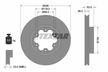 Дисковой тормозной механизм TEXTAR для NISSAN CABSTAR E (TL_, VL_) 125.35, 125.45 (TL0, VL0)