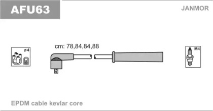 Свечной кабель / соединительные элементы JANMOR для ALFA ROMEO 146 (930_) 1.7 i.e. 16V (930.B1)