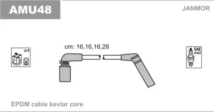 Свечной кабель / соединительные элементы JANMOR для CHEVROLET KALOS 1.2
